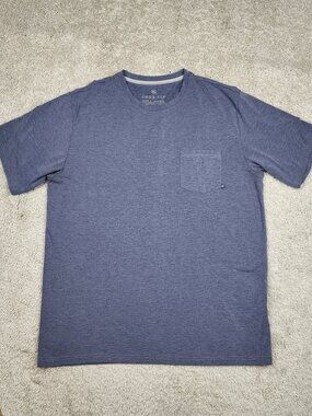 Free Fly Mens Bamboo Flex Pocket Tee Light Blue Heather Short Sleeve Shirt XL